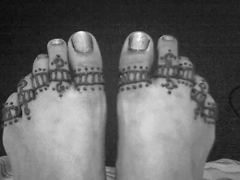 moroccan simple foot mehndi design