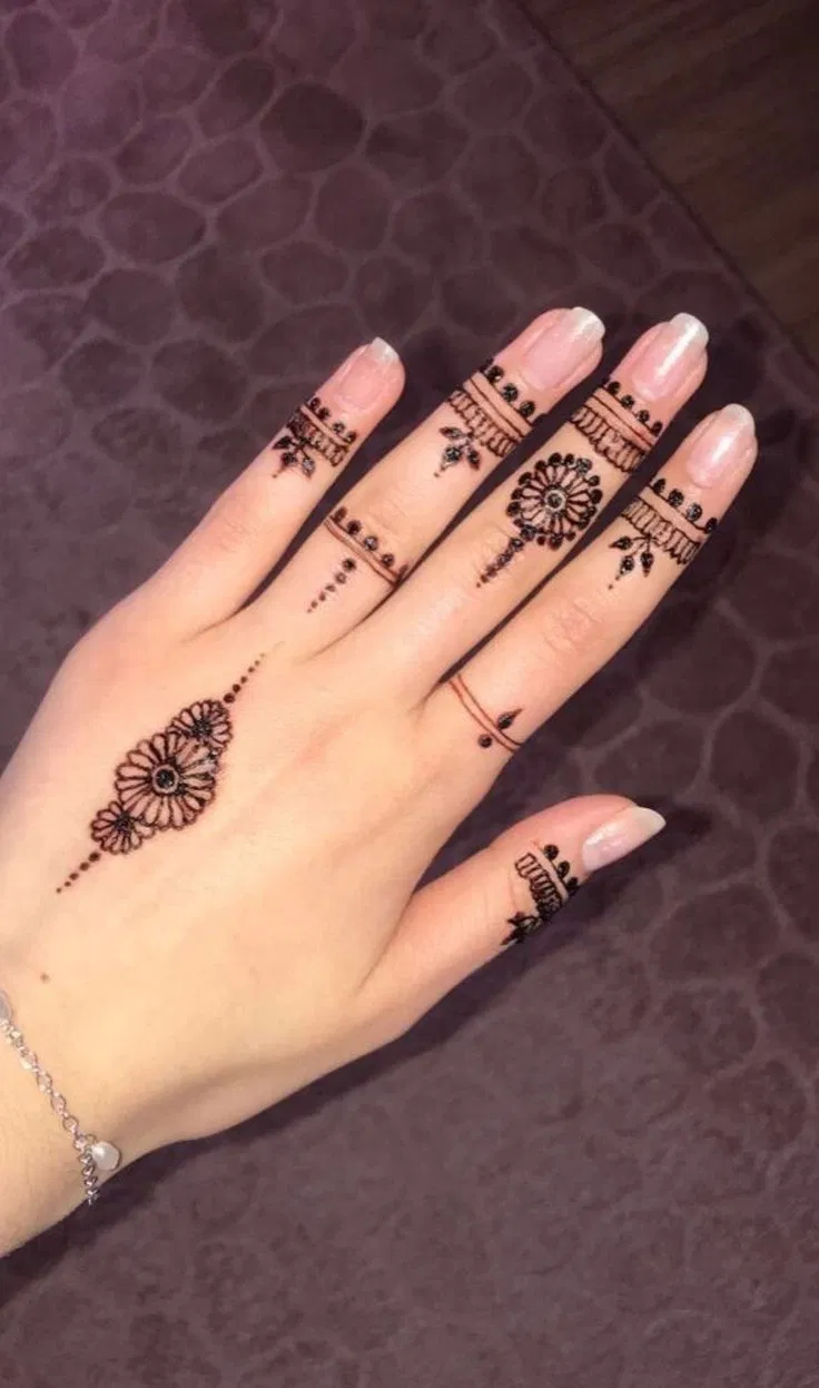 Minimal Simple Back Hand Mehndi Design (16)