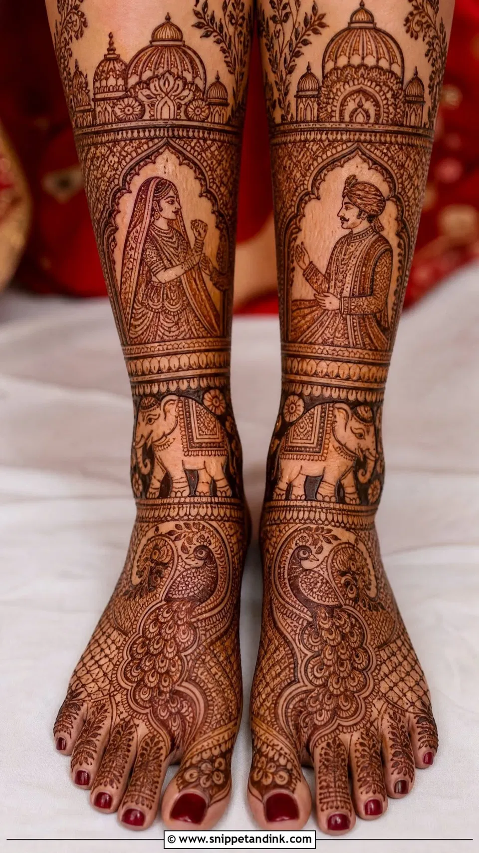 Bridal Royal Back Hand Mehndi Design with Figures and Peacock (4)