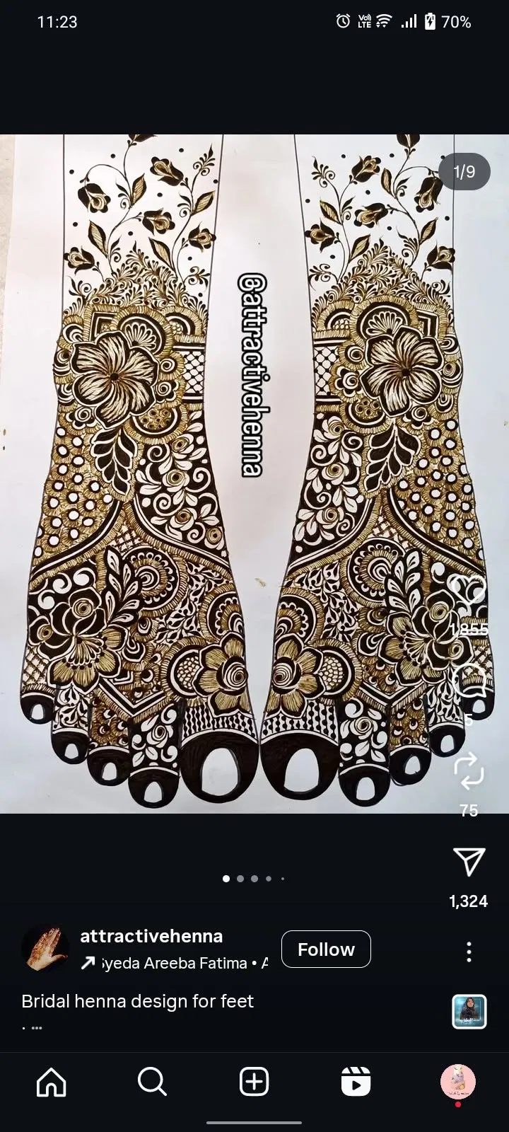 Bridal Royal Back Hand Mehndi Design with Figures (4)