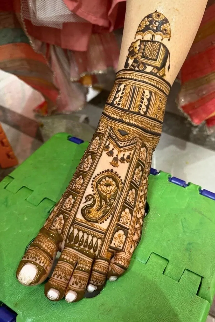 Bridal Indian Foot Mehndi Design