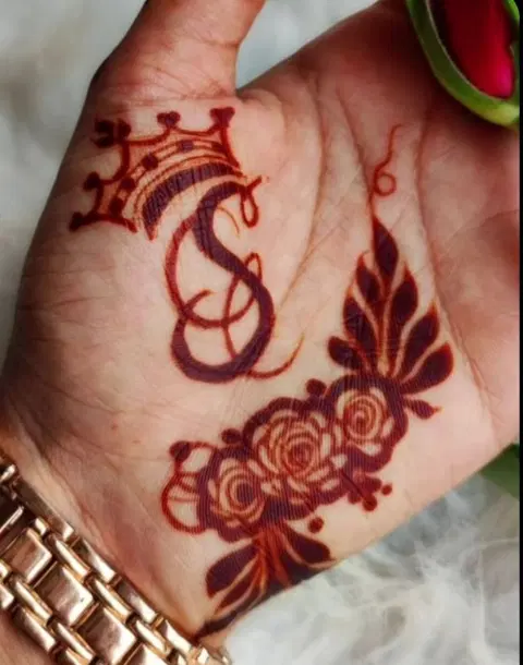 arabic simple name mehndi design