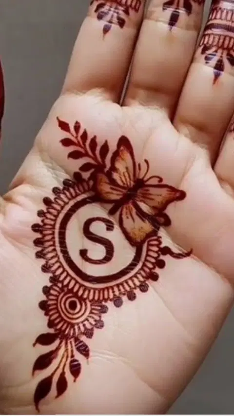 arabic bridal bel front hand mehndi design