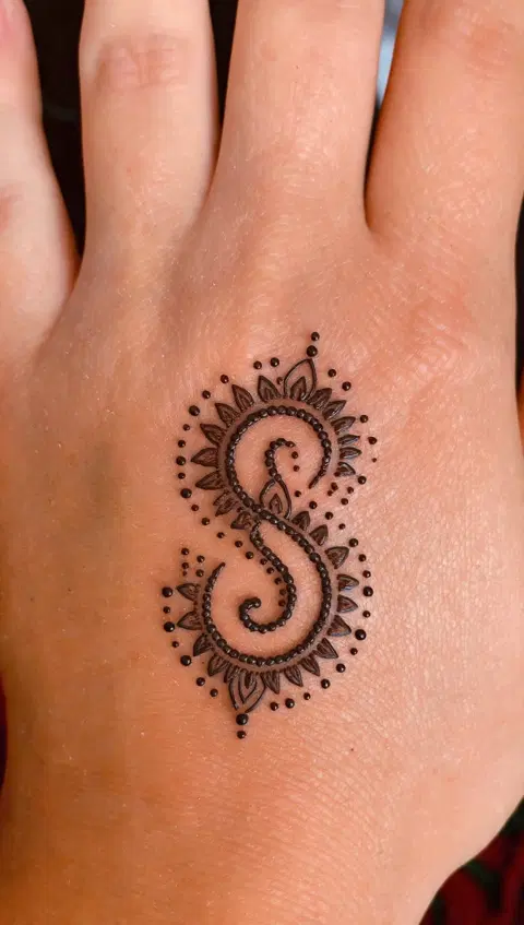 arabic simple name mehndi design
