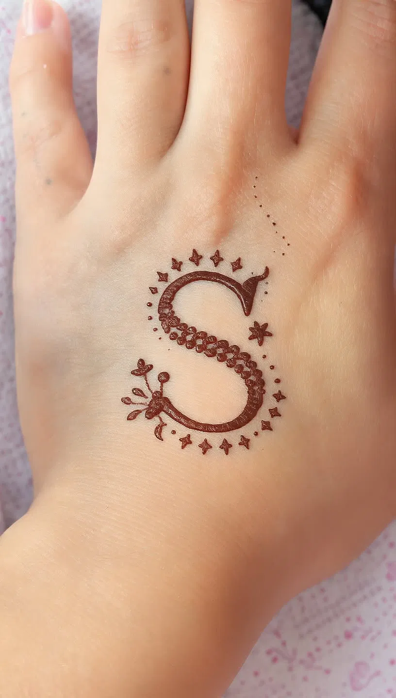Simple Stylish Finger Mehndi Design with Hidden Name (3)