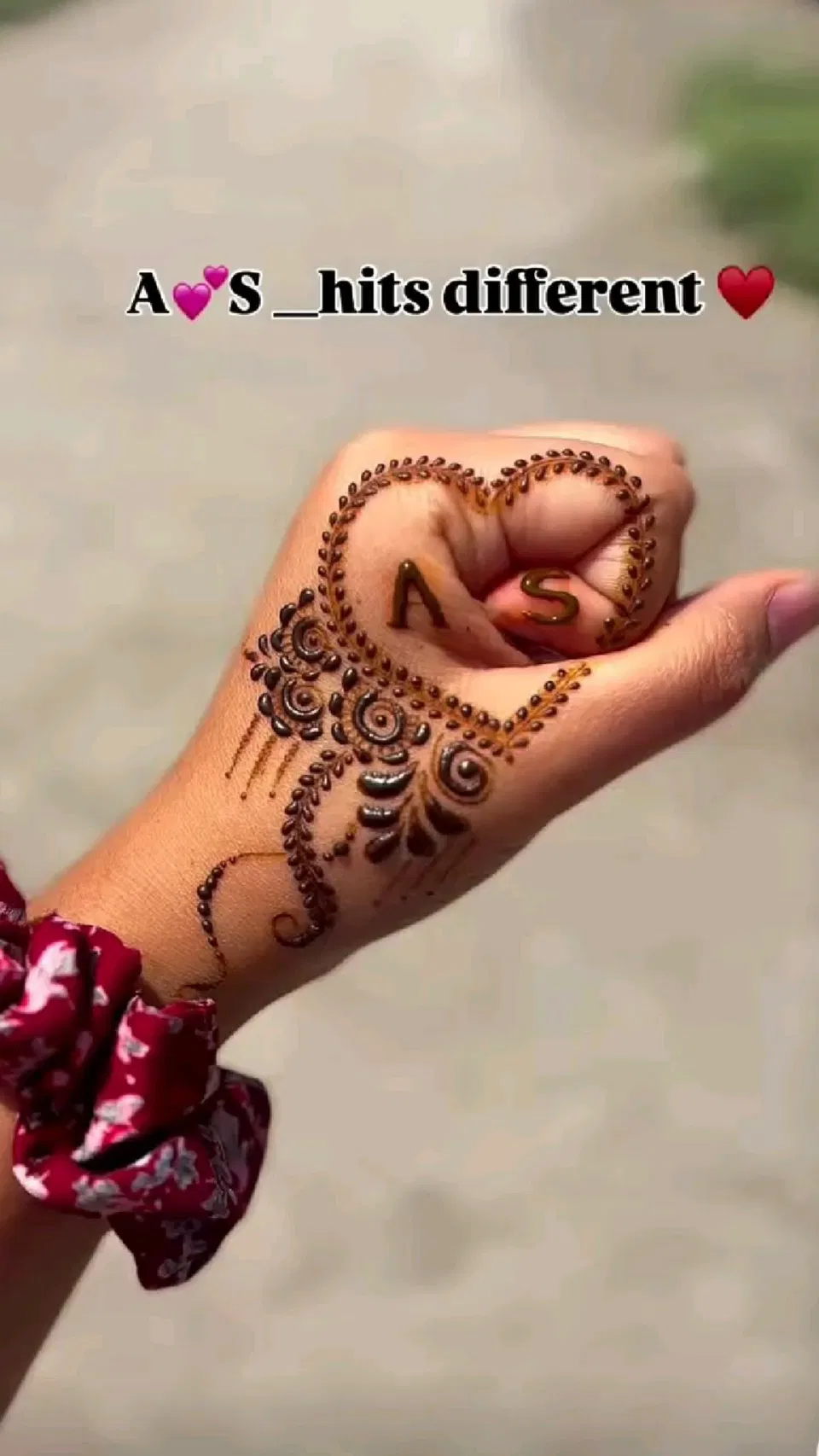 Simple Stylish Back Hand Mehndi Design with Hidden Name