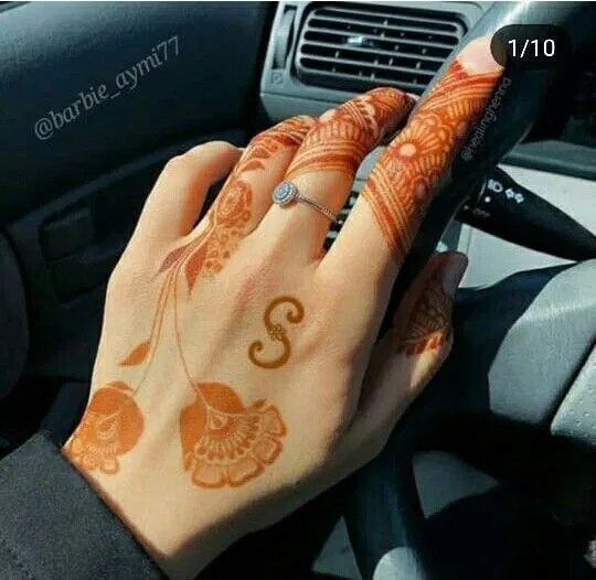 Simple Stylish Back Hand Mehndi Design with Hidden Name (2)