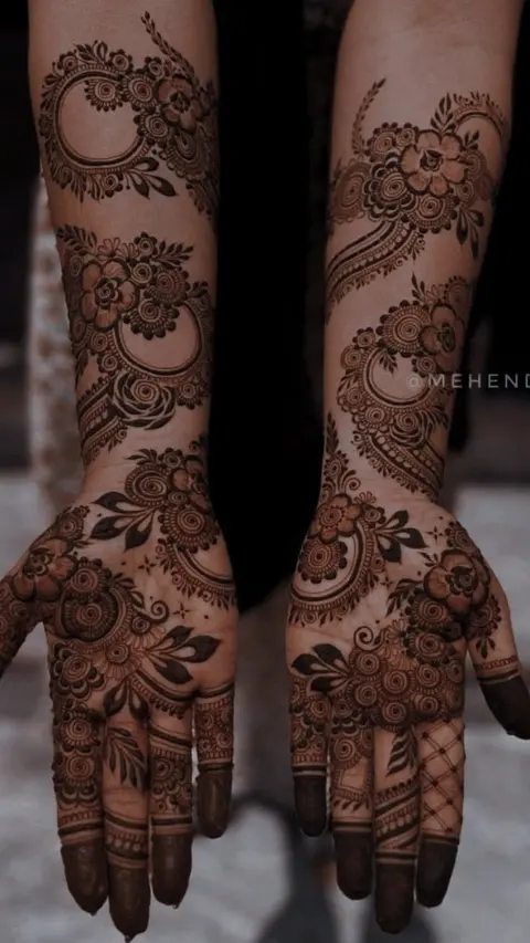 arabic bridal bel arm mehndi design