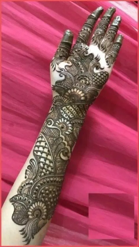 arabic stylish peacock back hand mehndi design