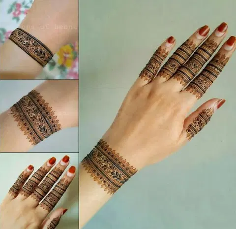 aesthetic royal heart arm mehndi design