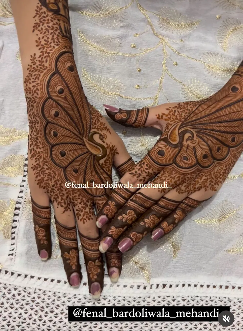 Royal Stylish Back Hand Mehndi Design with Hearts and Peacock