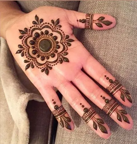 aesthetic arabic bel back hand mehndi design