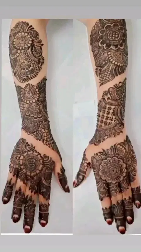 arabic bridal moon back hand mehndi design