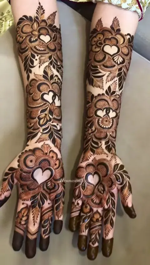 dubai stylish circle full hand mehndi design