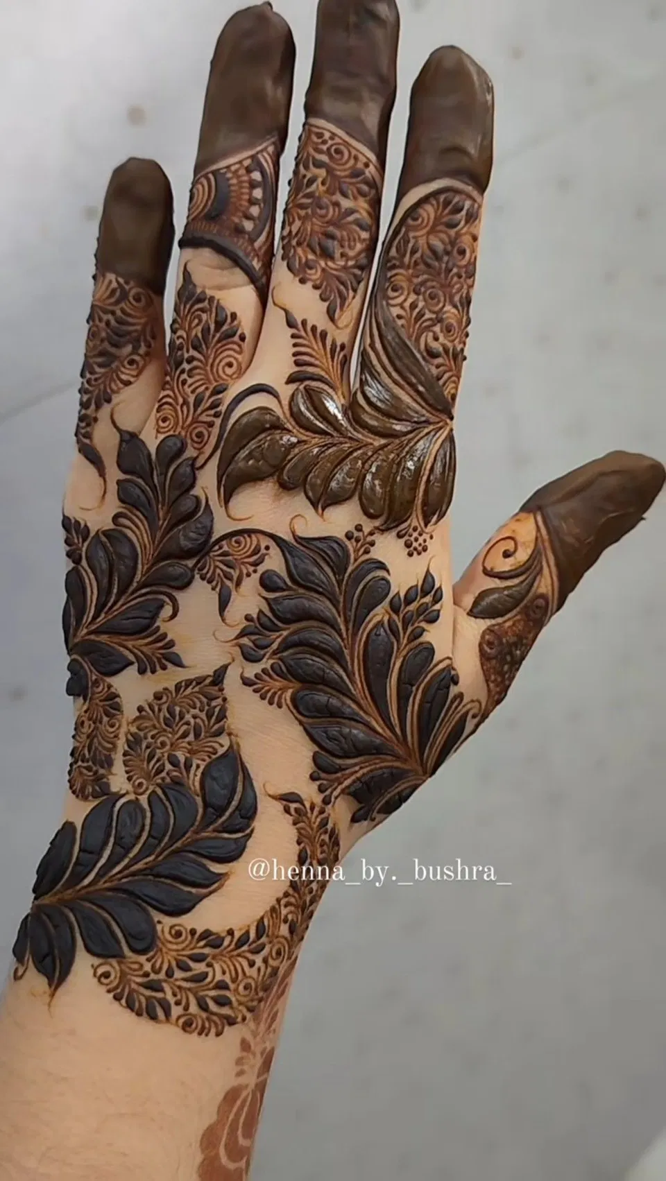 Aesthetic Arabic Front Hand Mehndi Design with Peacock