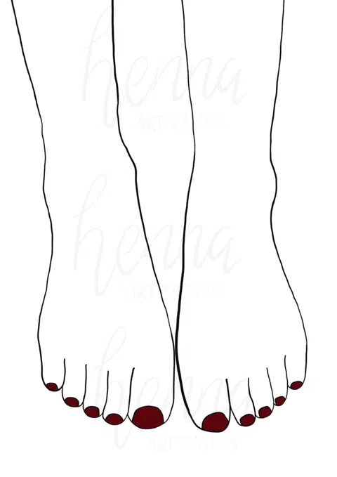 simple foot mehndi design
