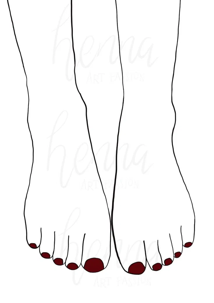 Simple Foot Mehndi Design (2)