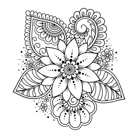indian circle back hand mehndi design