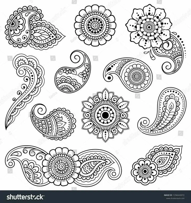 Indian Mehndi Design with Gol Tikki, Flowers and Lotus (4)