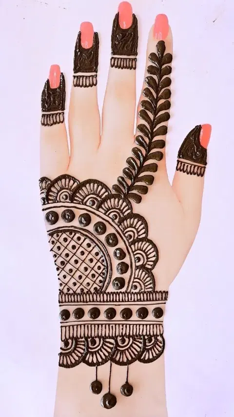 indian simple front hand mehndi design