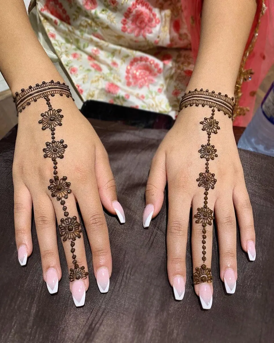Simple Back Hand Mehndi Design (9)