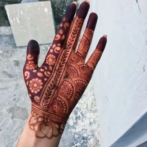 indian pakistani front hand mehndi design