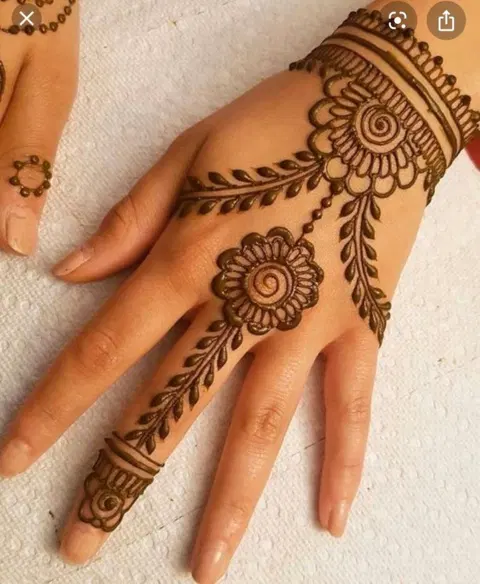 arabic stylish bel back hand mehndi design