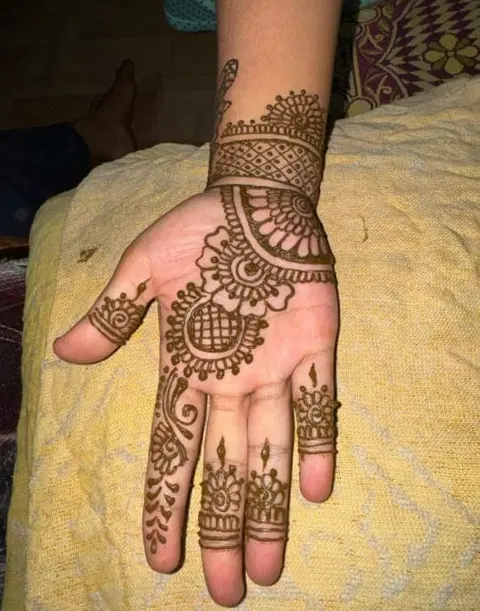 arabic indian front hand mehndi design