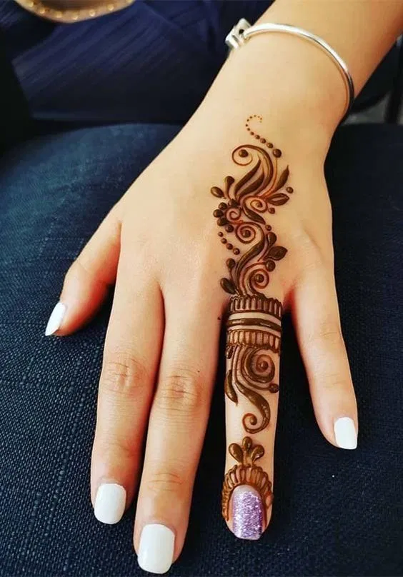 Arabic Simple Back Hand Mehndi Design (22)