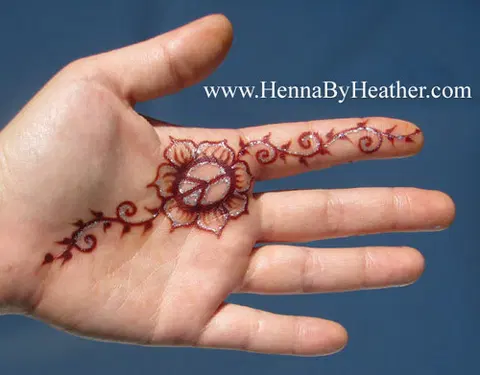 arabic simple bel finger mehndi design