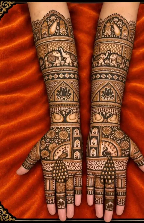 bridal figure full hand mehndi design