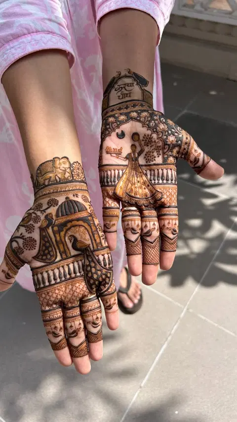 bridal figure mehndi design