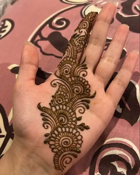 arabic simple bel arm mehndi design