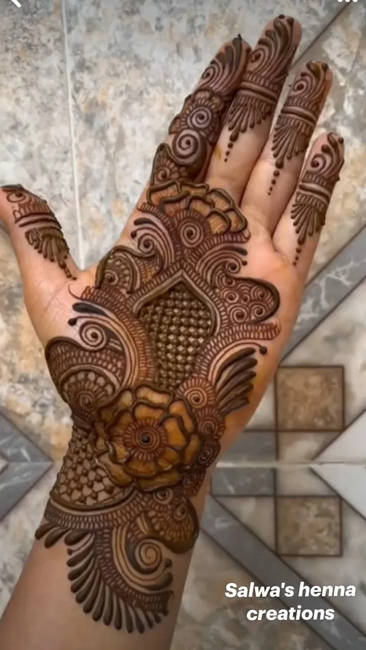 Arabic Royal Front Hand Mehndi Design