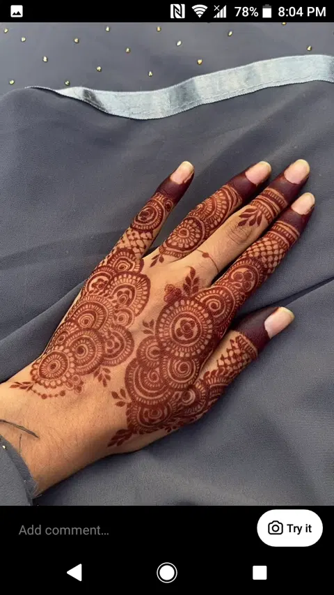 arabic back hand mehndi design