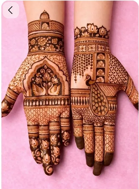 bridal indian figure foot mehndi design
