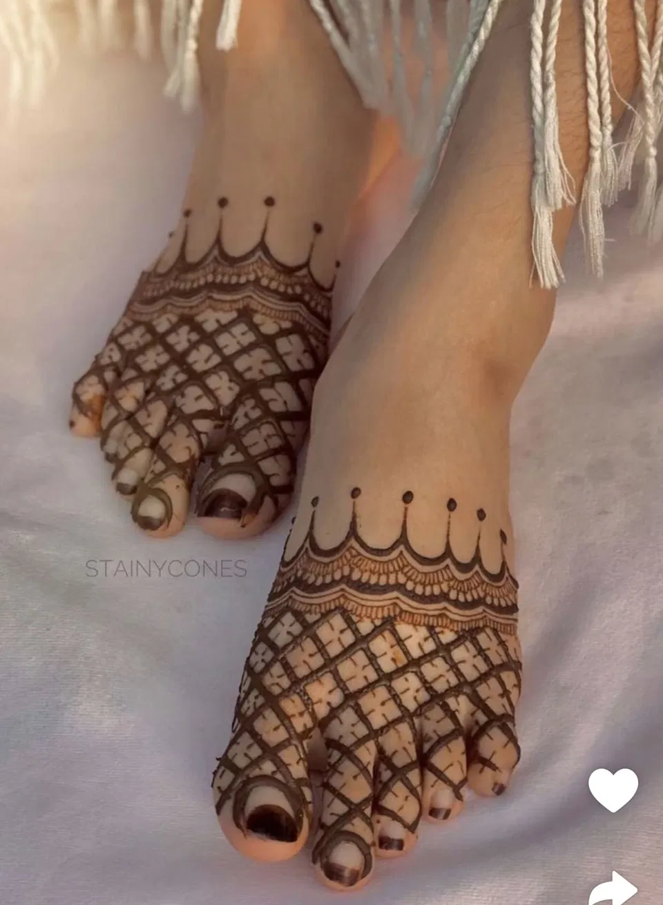 Bridal Simple Back Hand Mehndi Design with Hearts and Lotus