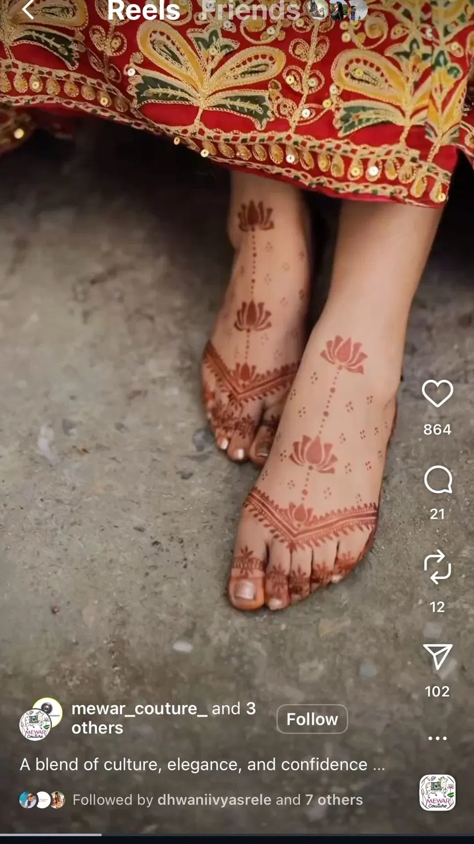 Bridal Minimal Foot Mehndi Design with Gol Tikki and Hearts