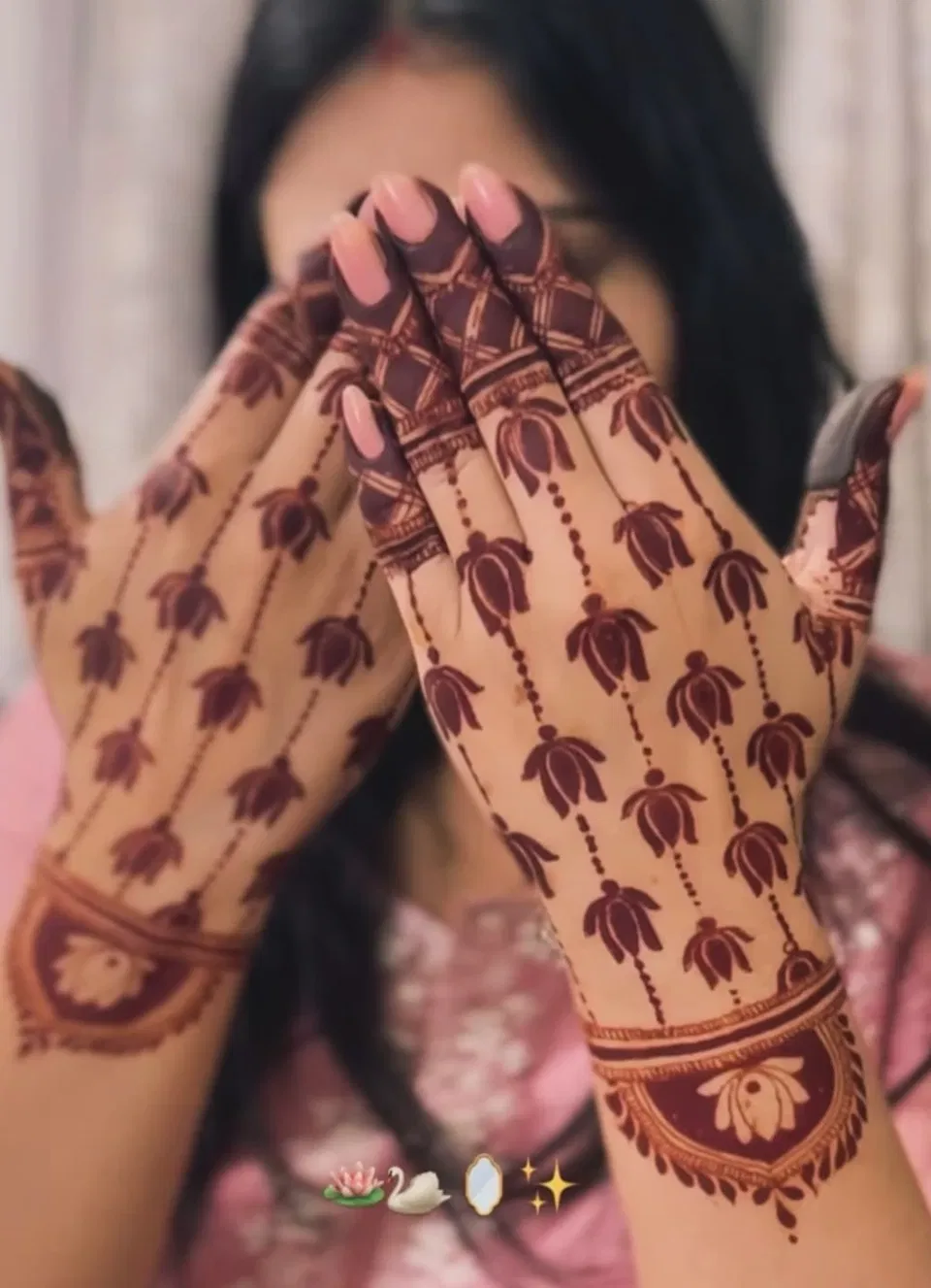 Aesthetic Minimal Back Hand Mehndi Design with Lotus (6)
