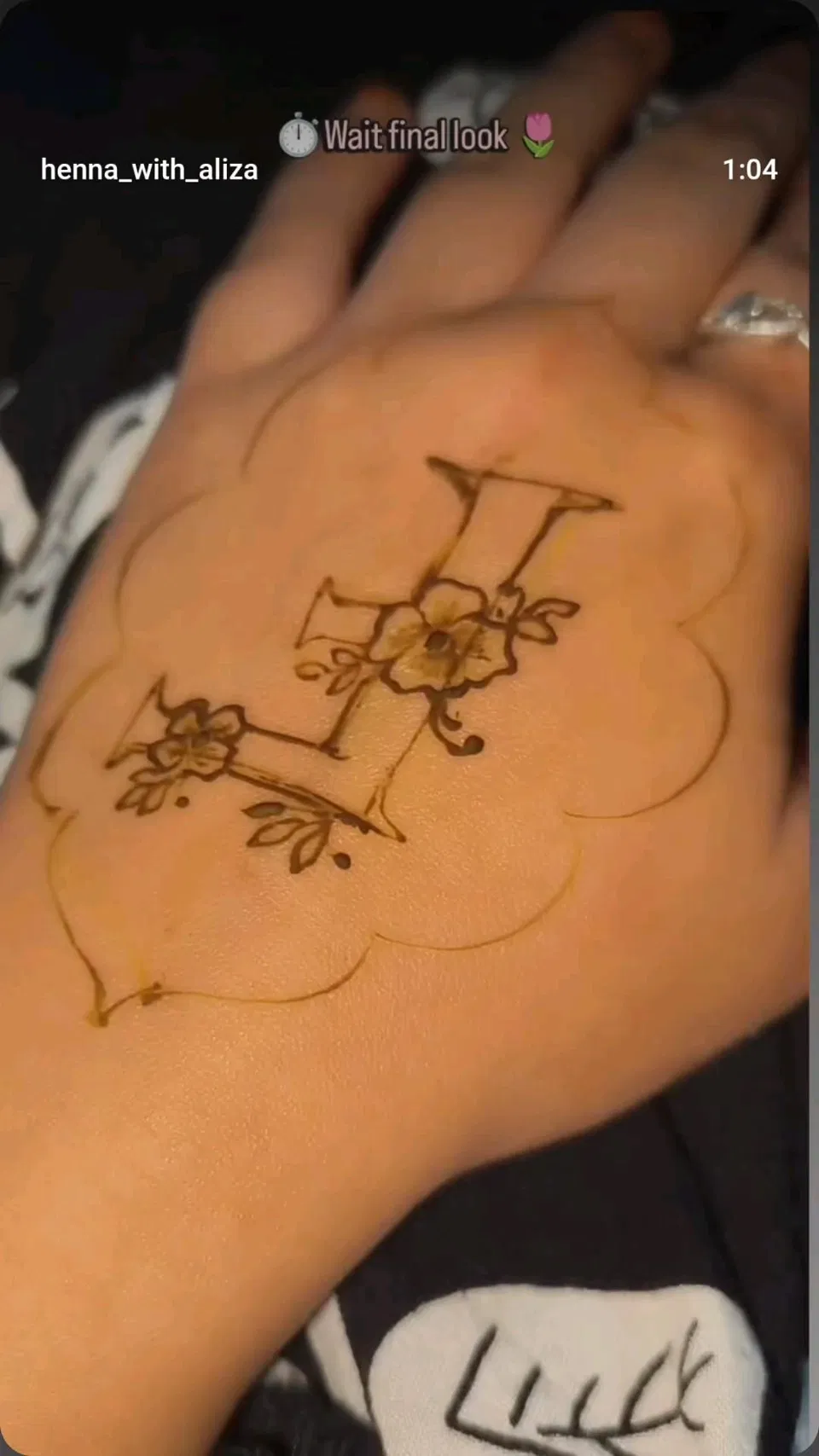 Arabic Simple Arm Mehndi Design with Flowers and Hidden Name