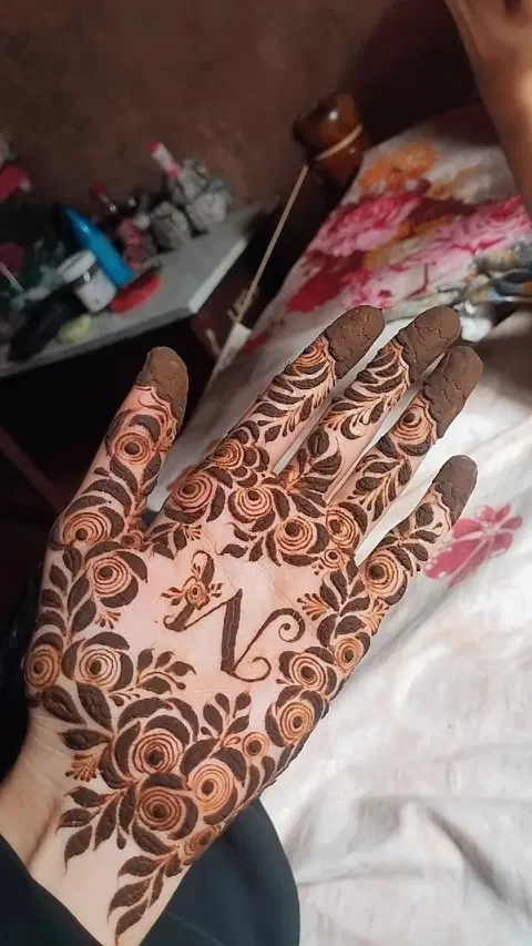 arabic dubai name mehndi design