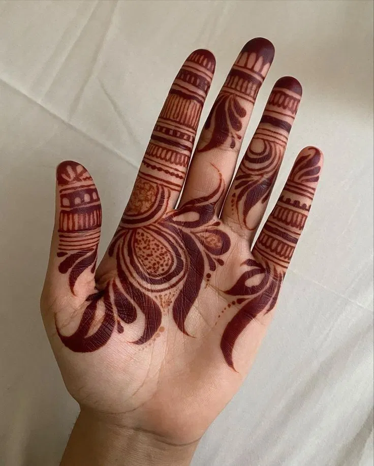 Arabic Bridal Finger Mehndi Design (6)