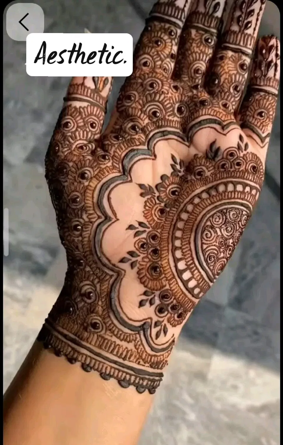 Aesthetic Front Hand Mehndi Design for Diwali