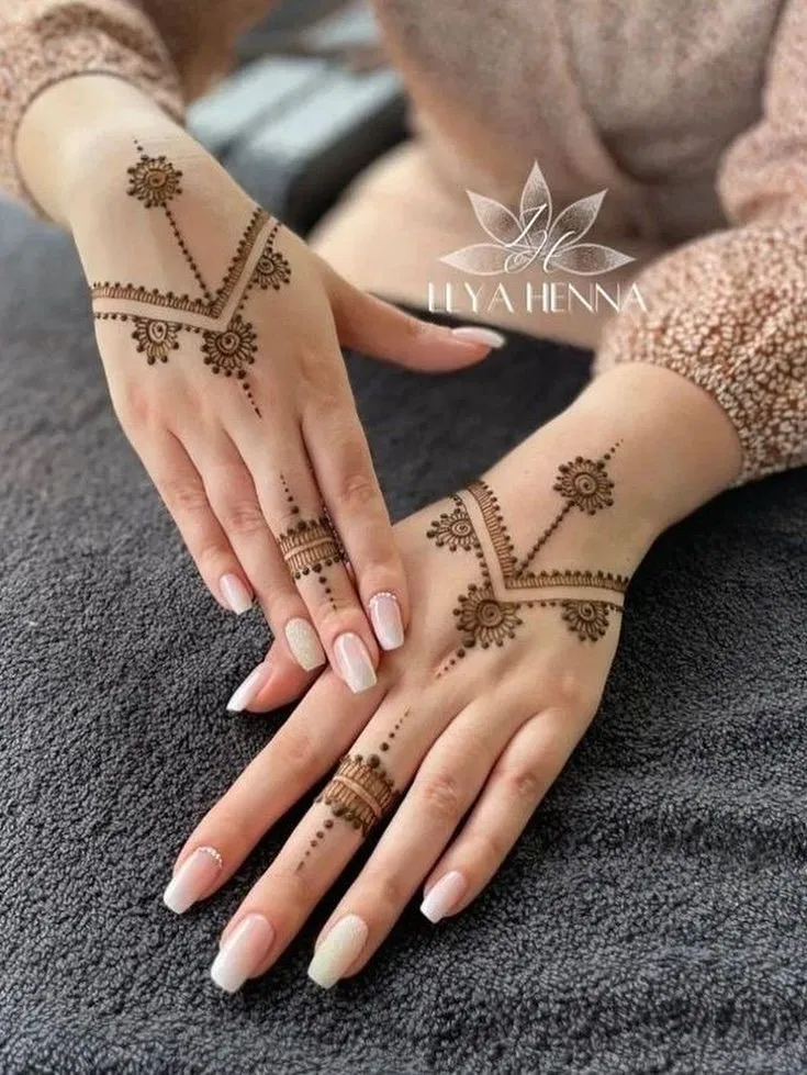 Aesthetic Minimal Arm Mehndi Design with Lotus