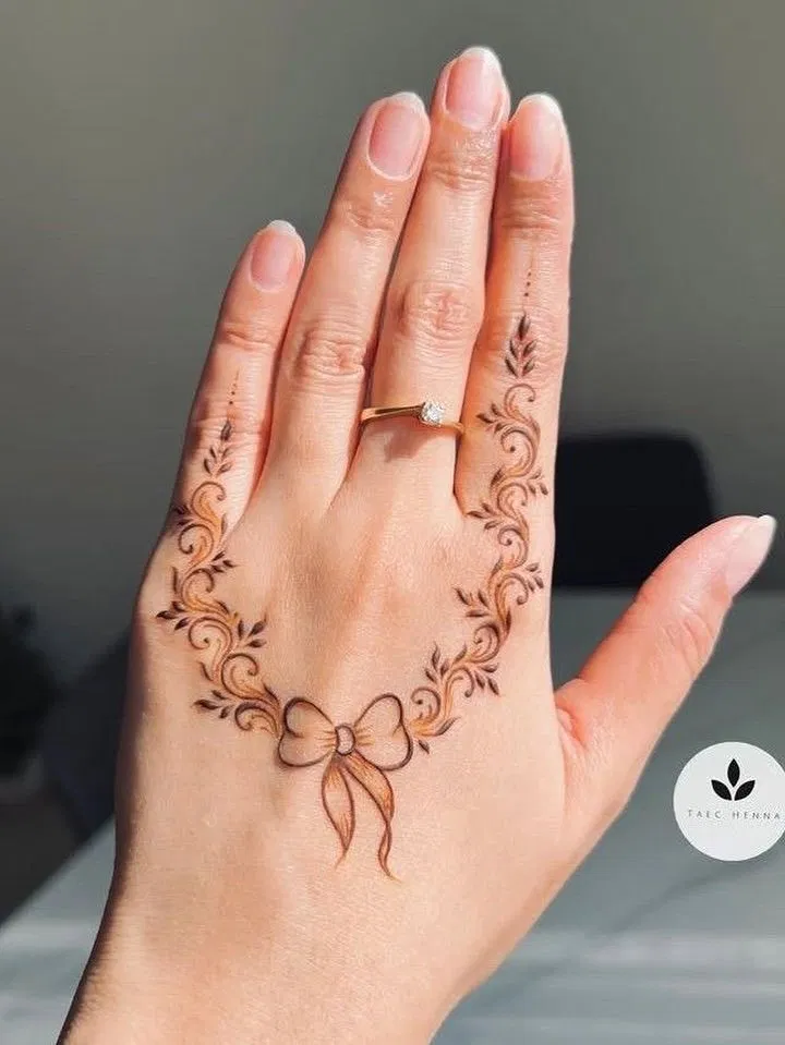 Simple Stylish Finger Mehndi Design for Raksha Bandhan (2)