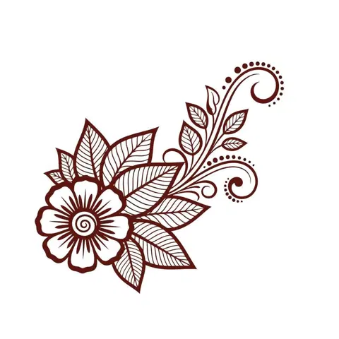circle front hand mehndi design