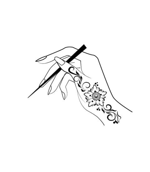 stylish flower wrist mehndi design