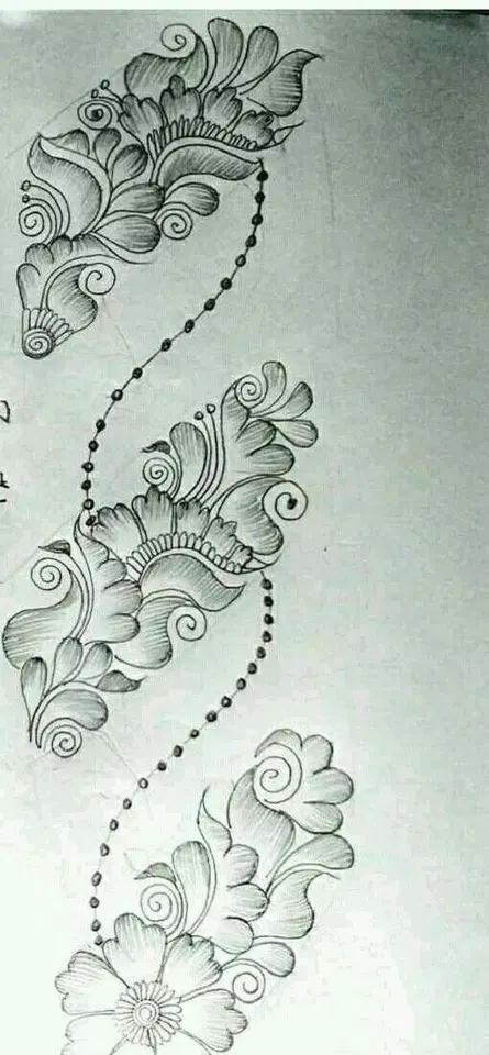 arabic simple circle mehndi design
