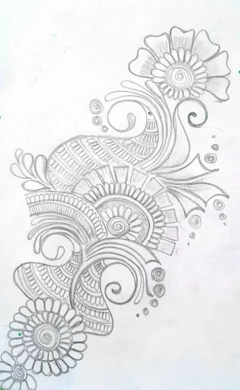 flower mehndi design