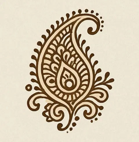 indian simple circle mehndi design